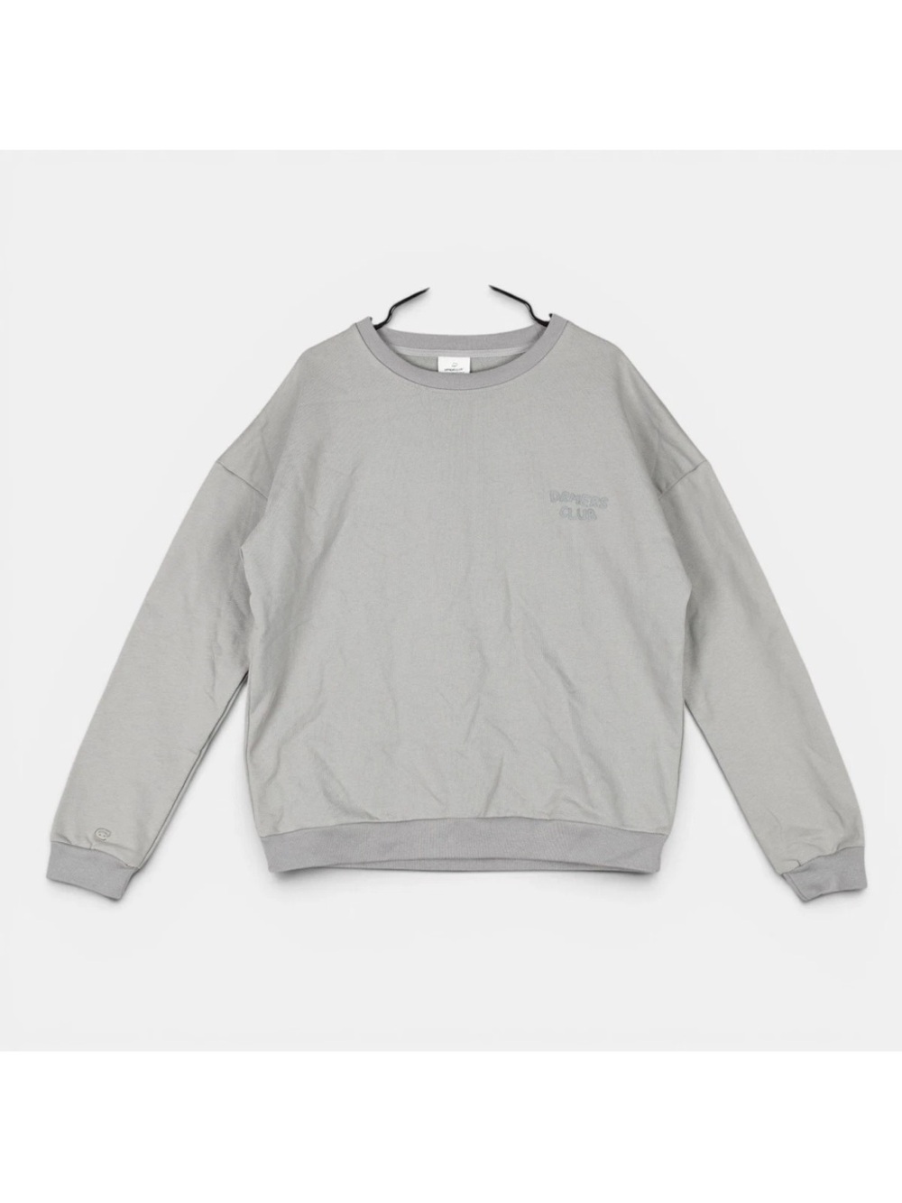 Drmers Club Crewneck Pullover Sweatshirt Mens Size Large Gray Loose Fit NWT